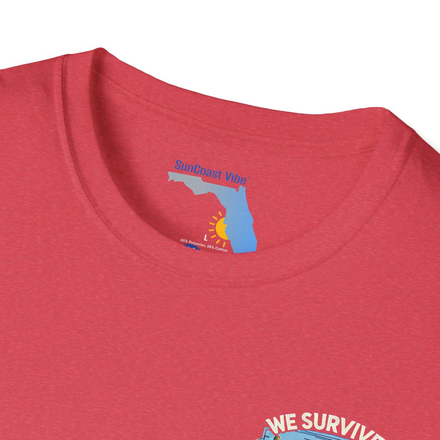 We survived hurricane Milton, Small Logo, Unisex Softstyle T-Shirt