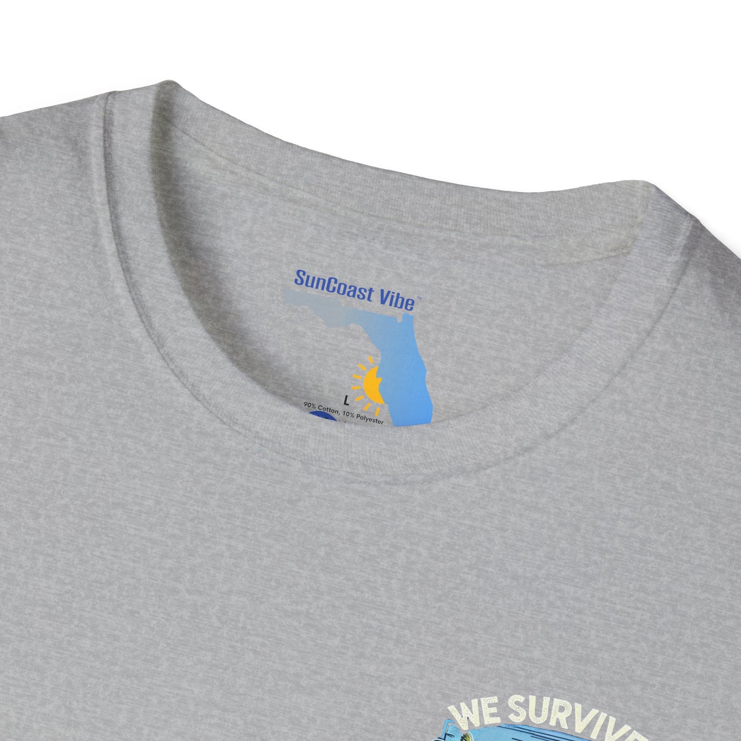 We survived hurricane Milton, Small Logo, Unisex Softstyle T-Shirt