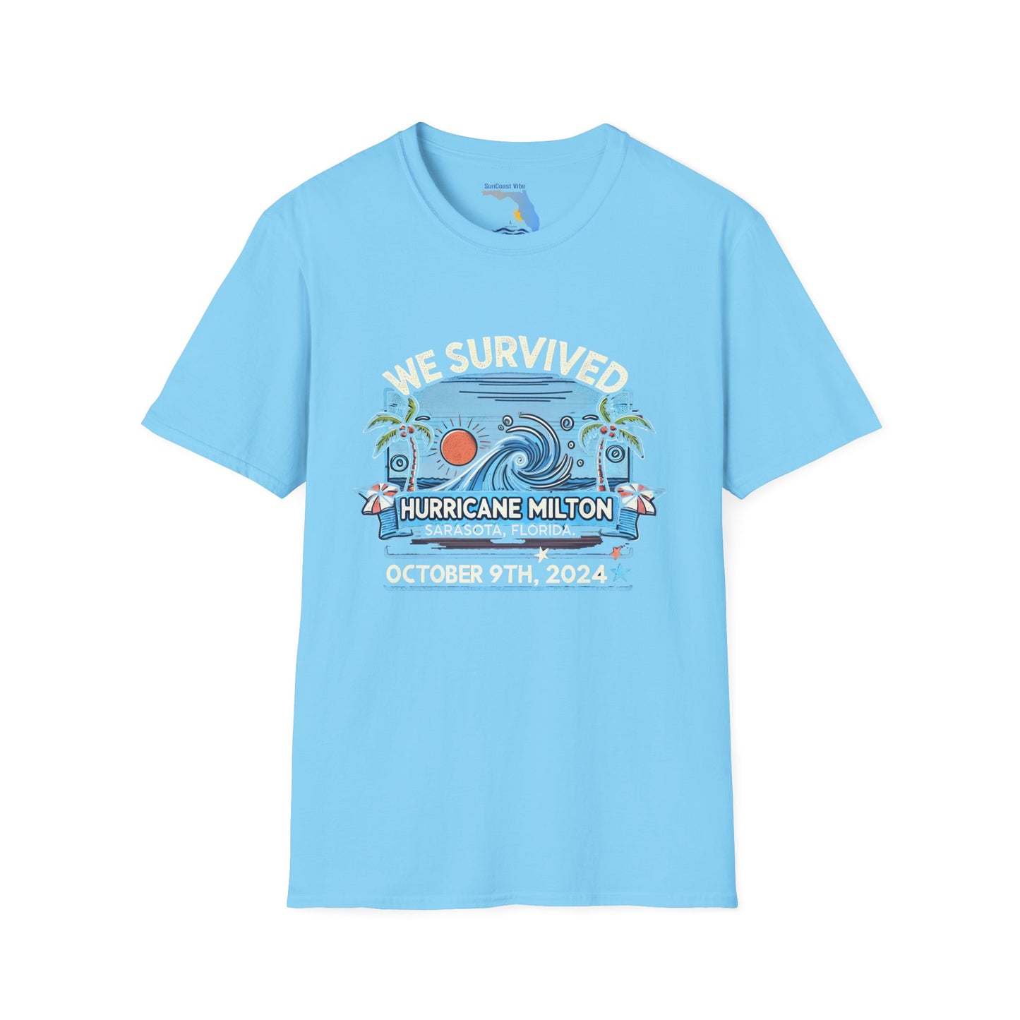 Unisex Softstyle T-Shirt - Hurricane Milton, October 9th, 2024, Sarasota Florida