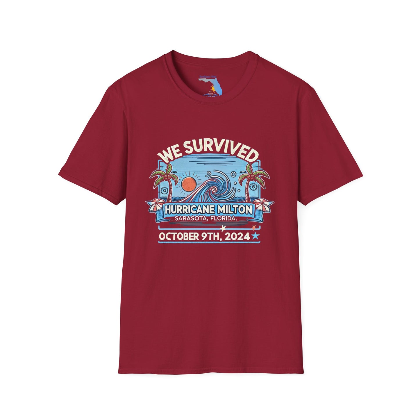 Unisex Softstyle T-Shirt - Hurricane Milton, October 9th, 2024, Sarasota Florida