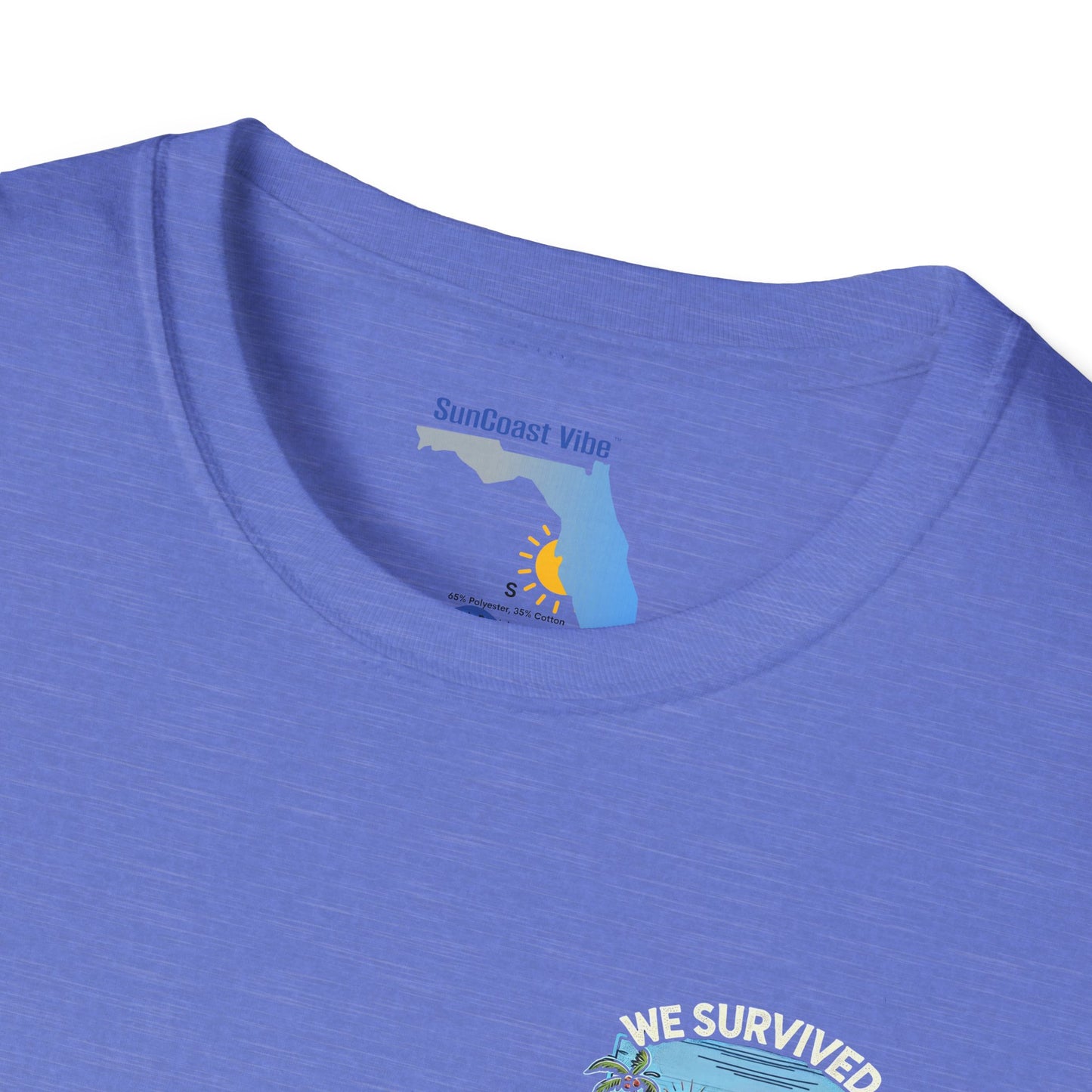 We survived hurricane Milton, Small Logo, Unisex Softstyle T-Shirt