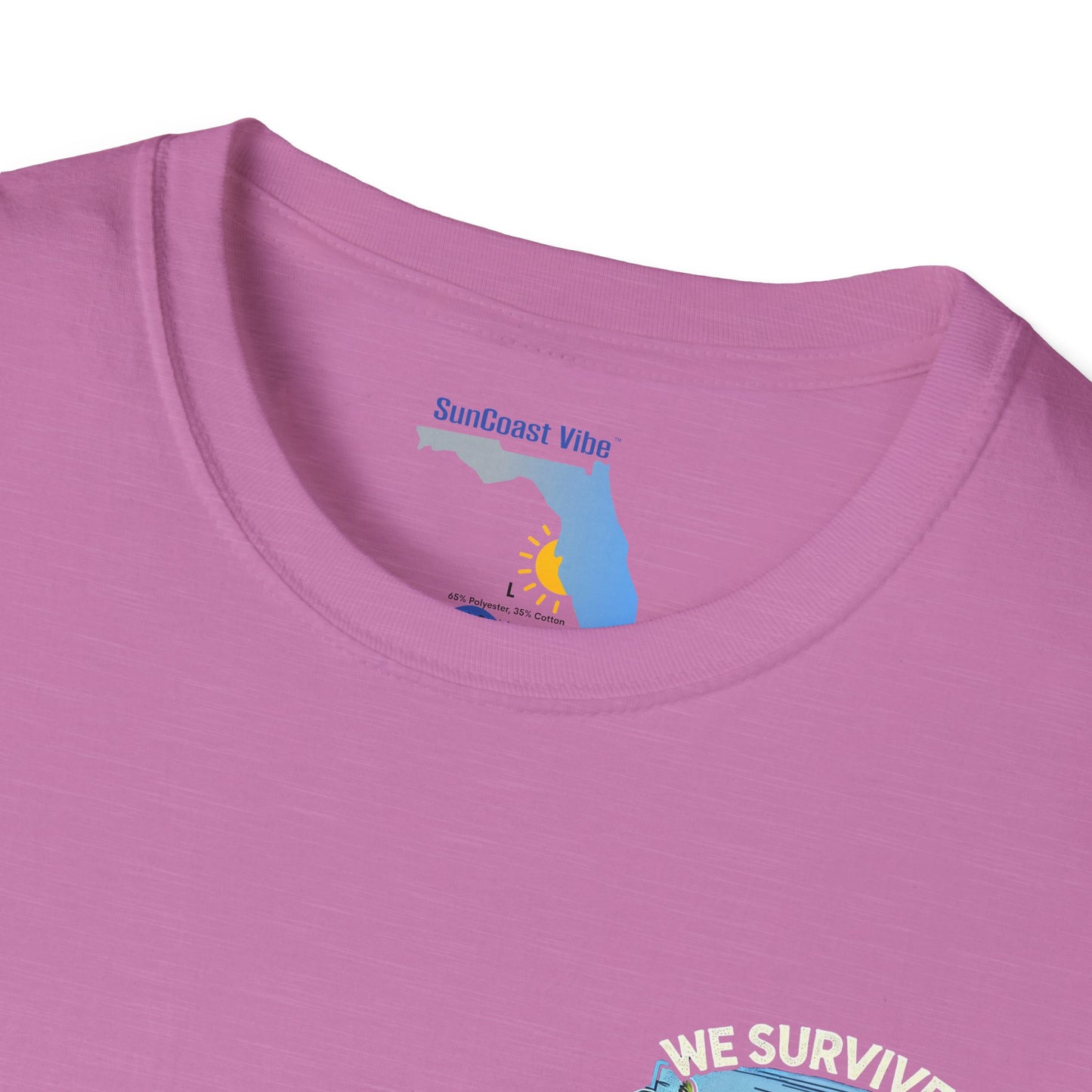 We survived hurricane Milton, Small Logo, Unisex Softstyle T-Shirt