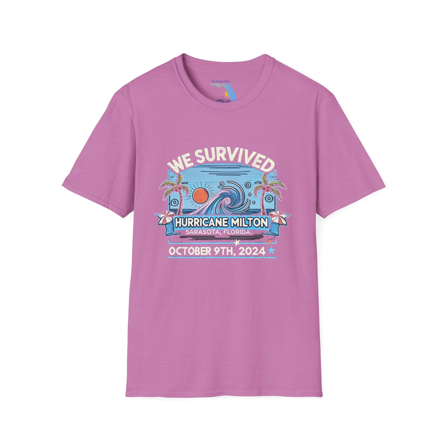 Unisex Softstyle T-Shirt - Hurricane Milton, October 9th, 2024, Sarasota Florida
