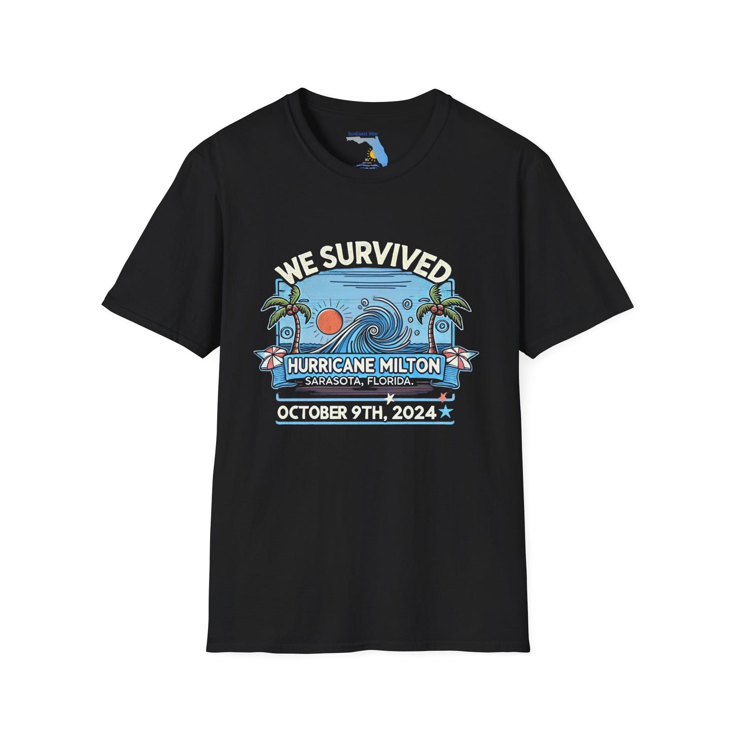 Unisex Softstyle T-Shirt - Hurricane Milton, October 9th, 2024, Sarasota Florida