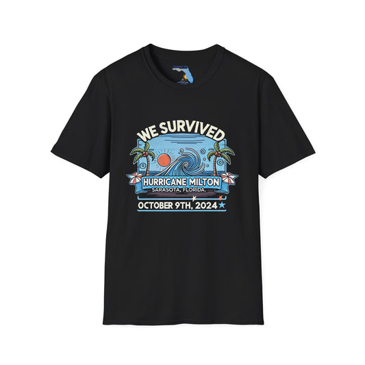 Unisex Softstyle T-Shirt - Hurricane Milton, October 9th, 2024, Sarasota Florida