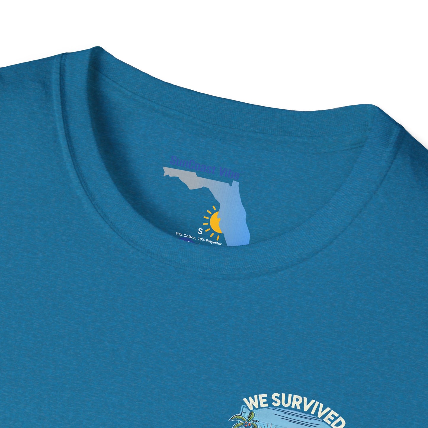 We survived hurricane Milton, Small Logo, Unisex Softstyle T-Shirt