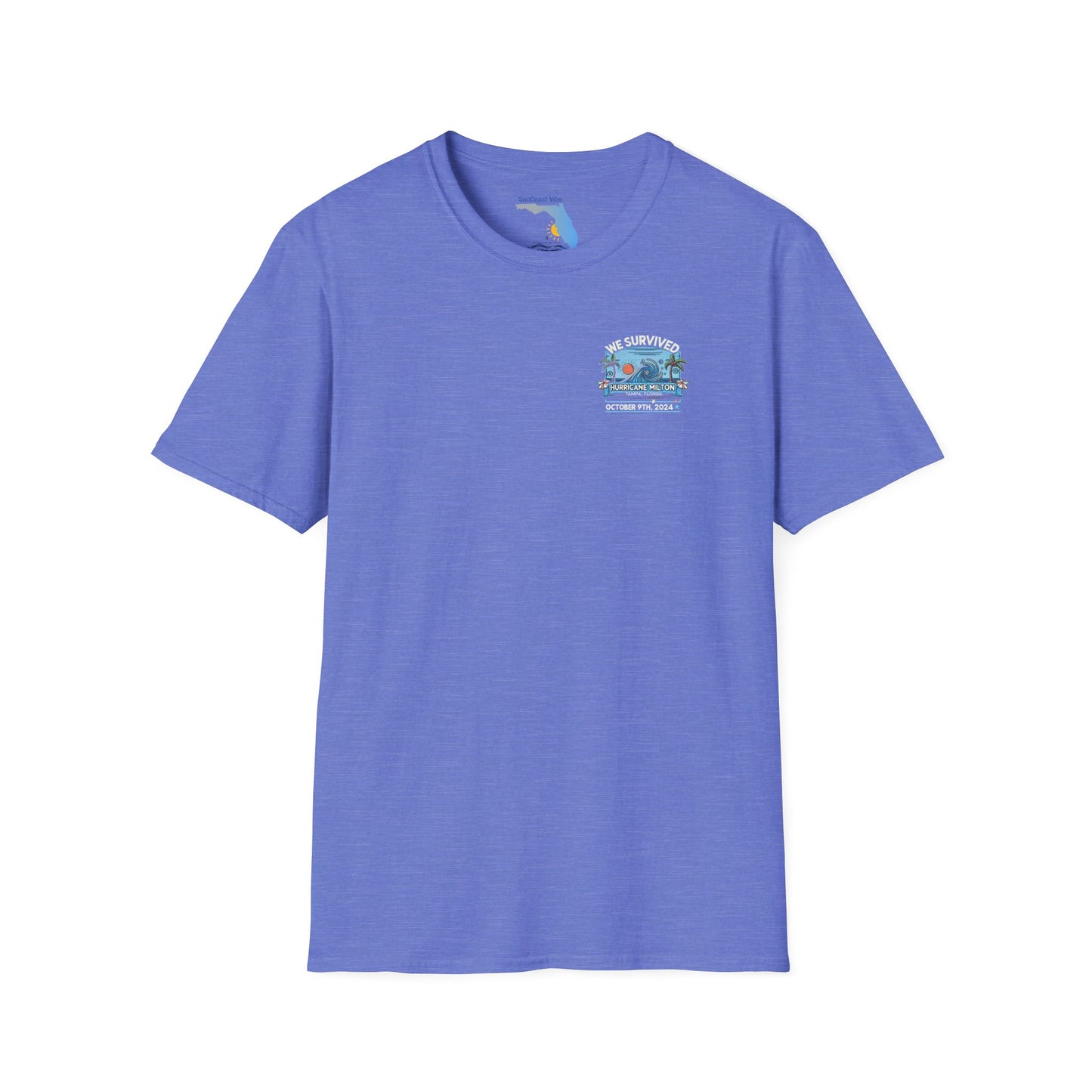 We survived hurricane Milton, Small Logo, Unisex Softstyle T-Shirt