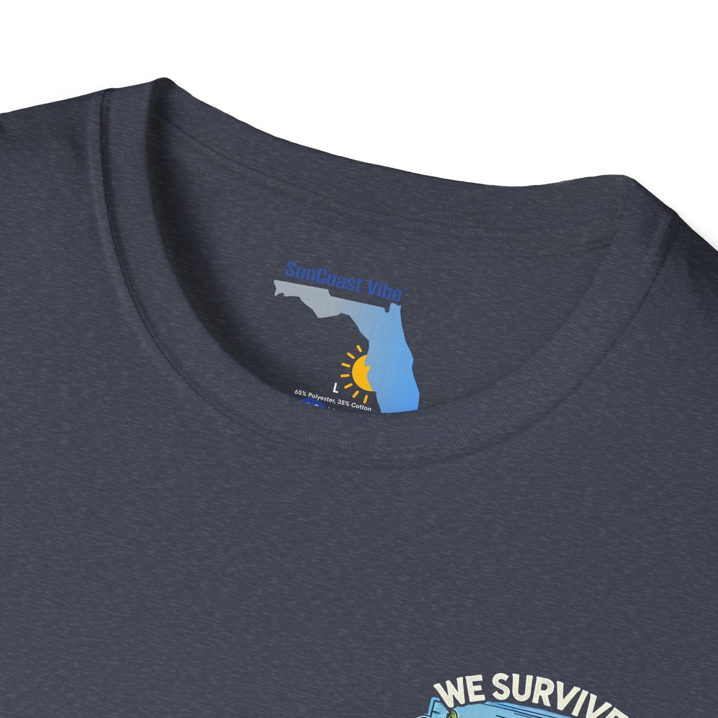 We survived hurricane Milton, Small Logo, Unisex Softstyle T-Shirt
